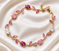 Luminous Gold-Plated Crystal Tulip Bracelet – Elegant Floral Bracelet for Women | Premium Gift Jewelry